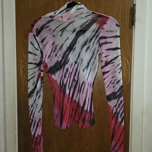 AFRM Vibrant Pink and Black Long Sleeve Tee